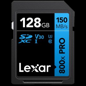 Lexar BLUE Series High-Performance 800xPRO 128GB SDHC/SDXC UHS-I Memory Card