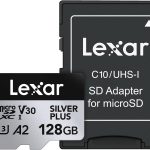 Lexar SD Micro SILVER PLUS UHS-I 128GB + SD Adapter