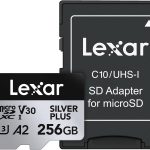 Lexar SD Micro SILVER PLUS UHS-I 256GB + SD Adapter