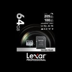 Lexar SD Micro SILVER PLUS UHS-I 64GB + SD Adapter