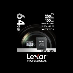 Lexar SD Micro SILVER PLUS UHS-I 64GB + SD Adapter